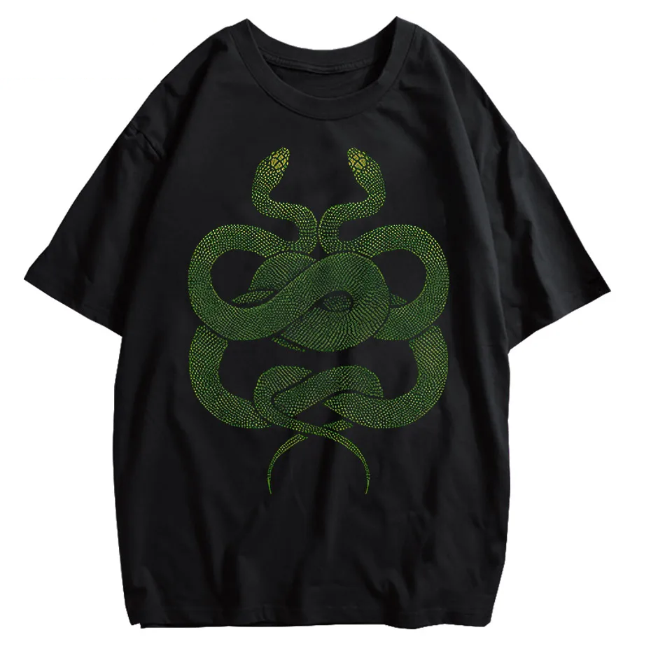 Gothic Dark Cartoon Print T-Shirt Women Harajuku Punk Y2K Streetwear