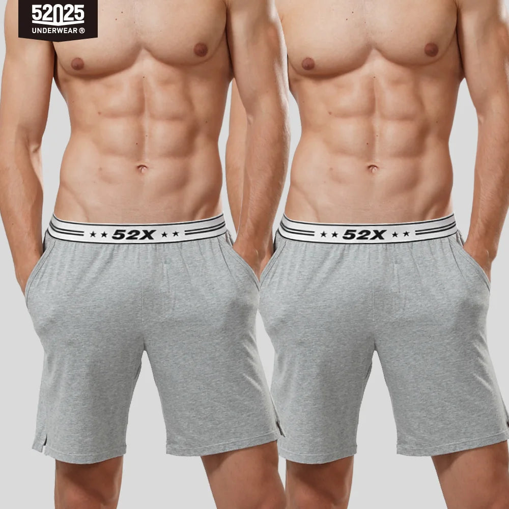 Men's Contrast Waistband Pocket Lounge Sleep Shorts with Pack Options