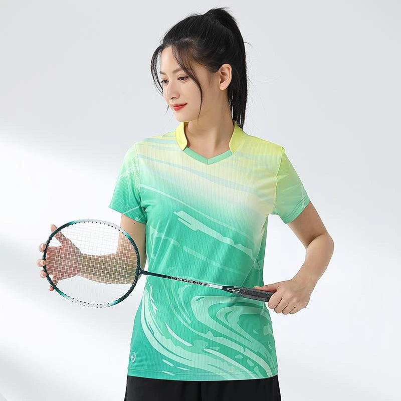 Printed Court Sports Short Sleeve Polo Shirt For Sports Outfits