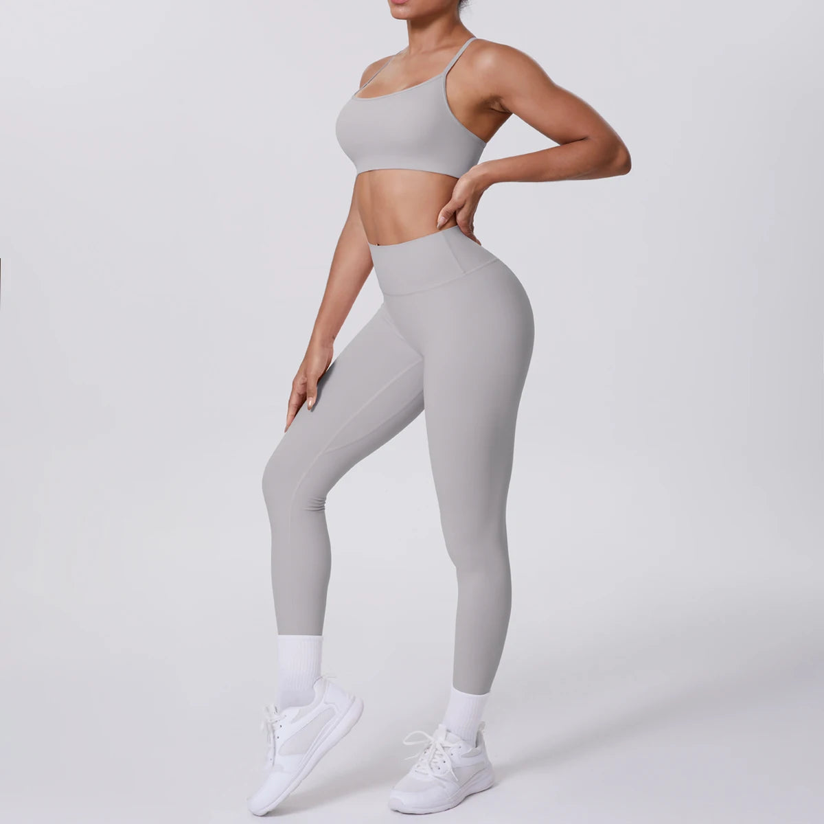 Women's Wide Strap Bra And Flared Pants Yoga Set