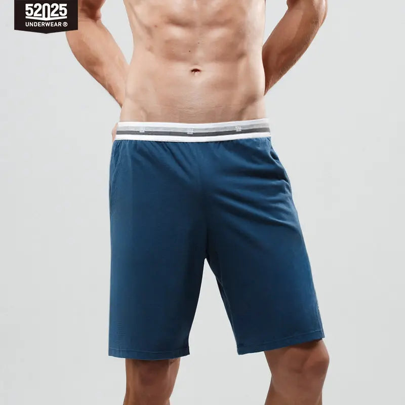 Men's Contrast Waistband Pocket Lounge Sleep Shorts with Pack Options