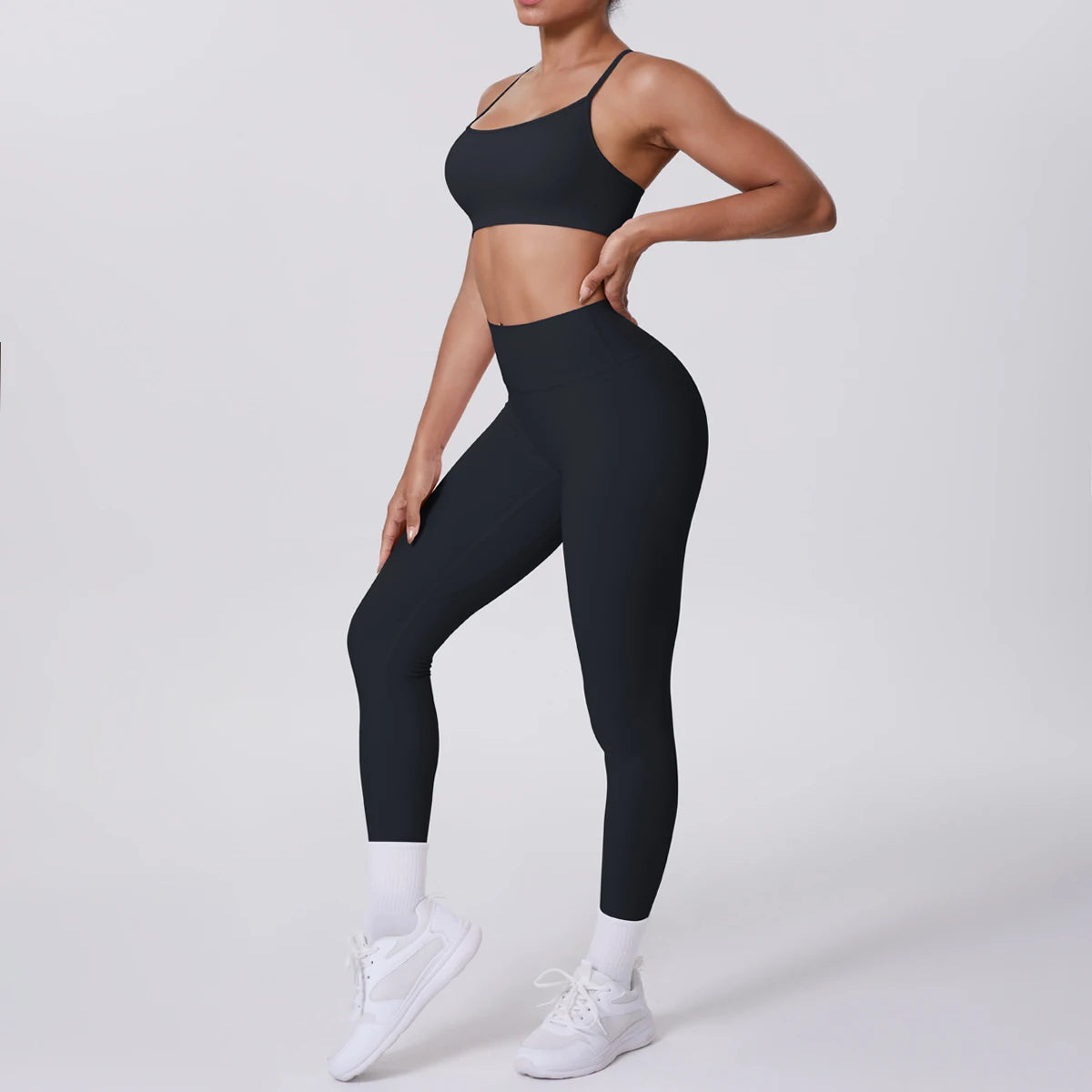 Women's Wide Strap Bra And Flared Pants Yoga Set