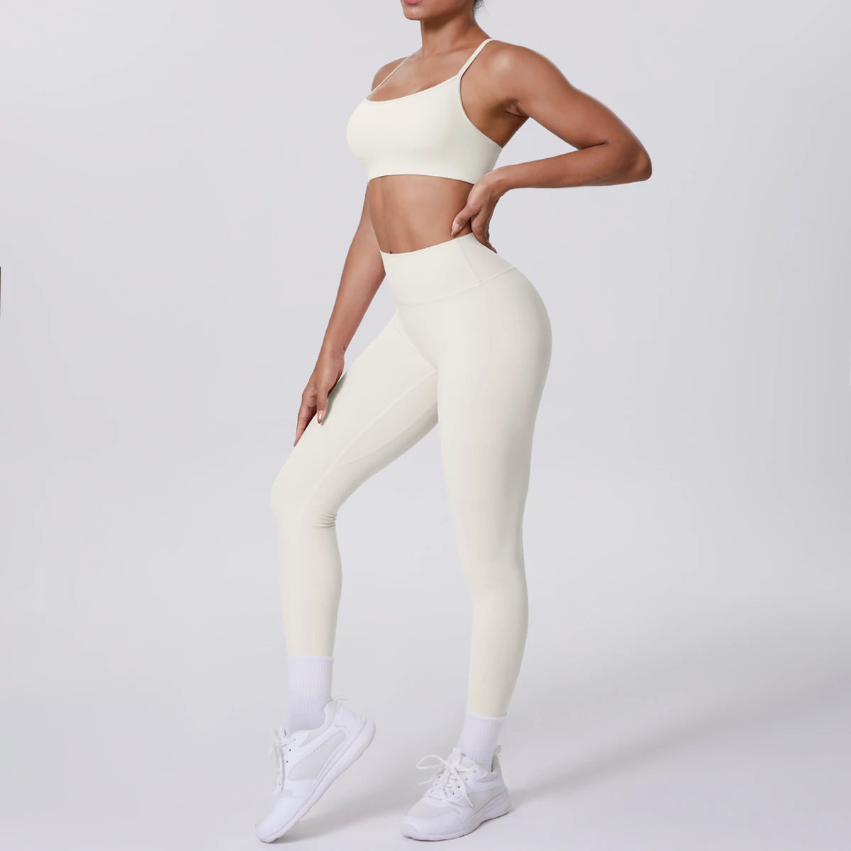 Women's Wide Strap Bra And Flared Pants Yoga Set