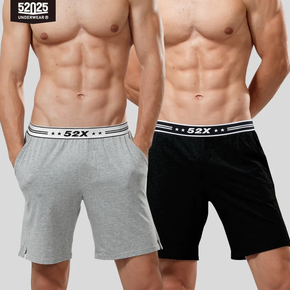Men's Contrast Waistband Pocket Lounge Sleep Shorts with Pack Options