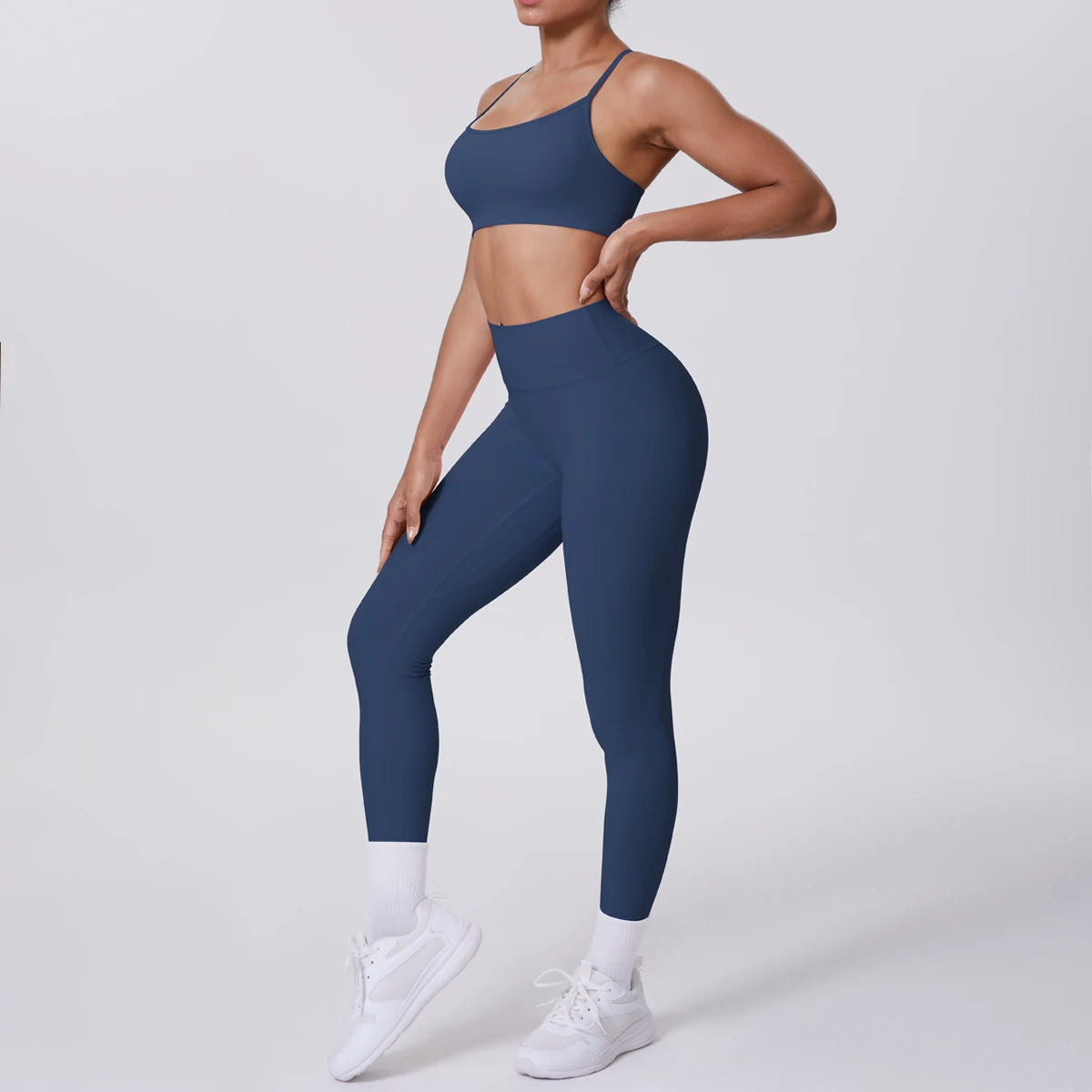 Women's Wide Strap Bra And Flared Pants Yoga Set