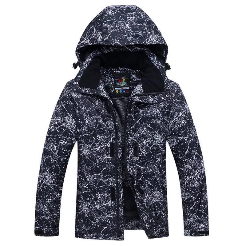 Hooded Ski Jacket and Pants Clothing Set with Style Options
