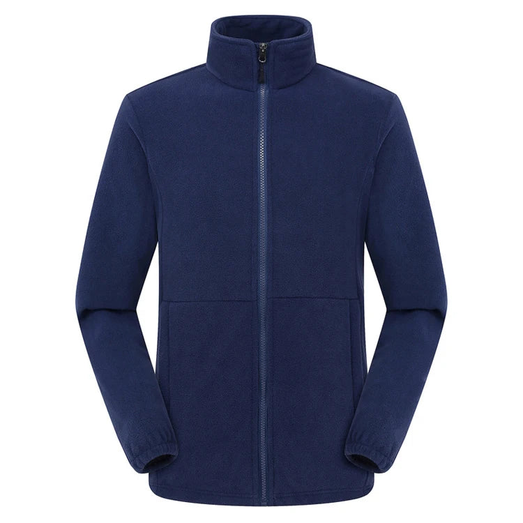 Long Sleeve Full Zip Fleece Outdoor Jacket with Pockets