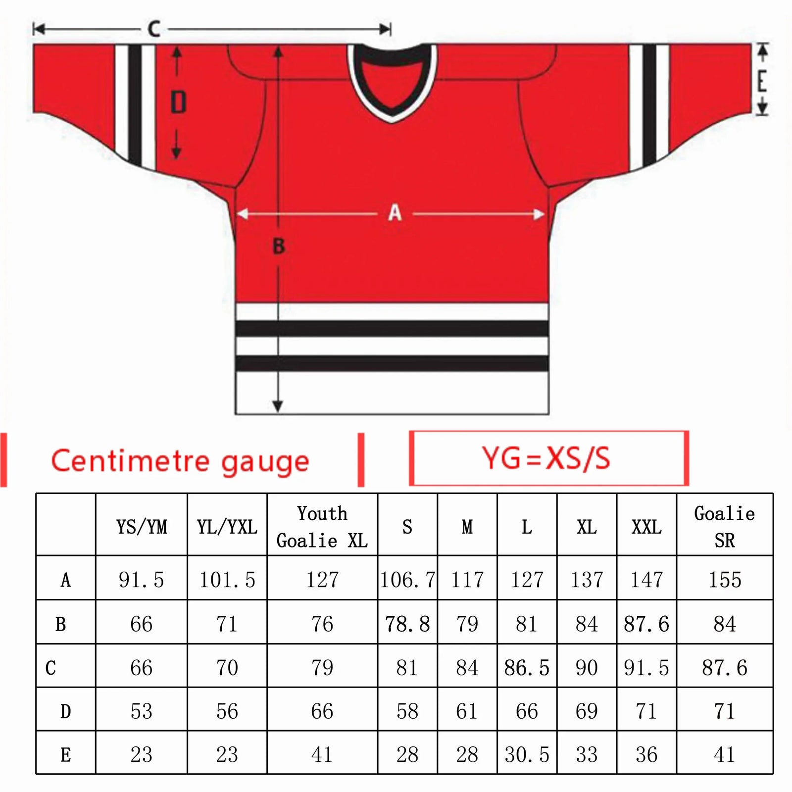 Blank Long Sleeve Ice Hockey Practice Jersey with Contrast Stripes