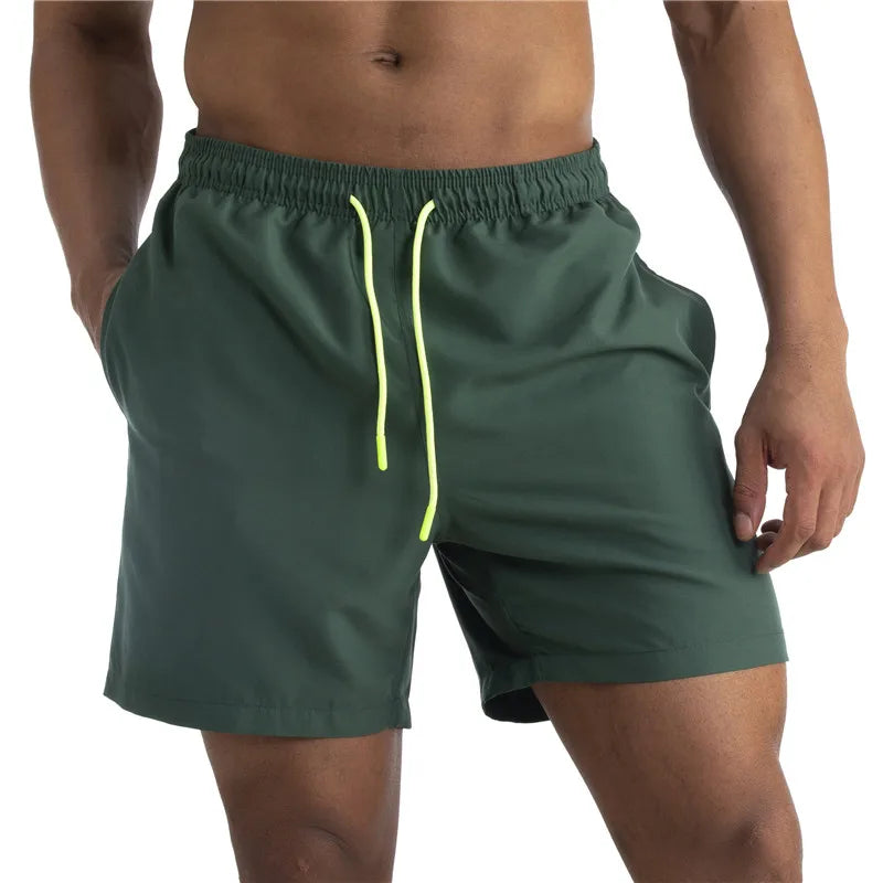Men's Swimsuit Bottoms in Solid Swim Brief Style for Beach and Pool Wear