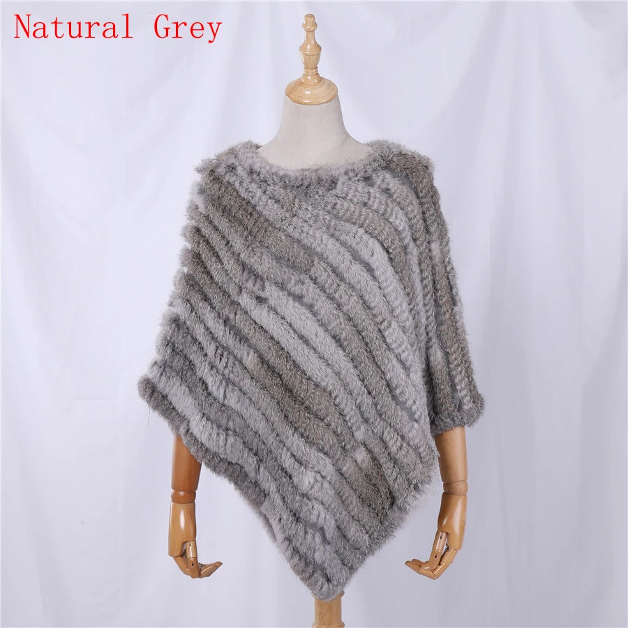 Textured Pointed Hem Poncho for Layering over Outfits