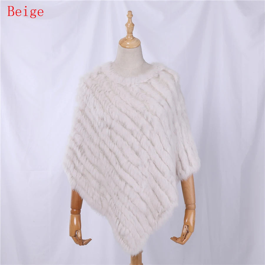 Textured Pointed Hem Poncho for Layering over Outfits