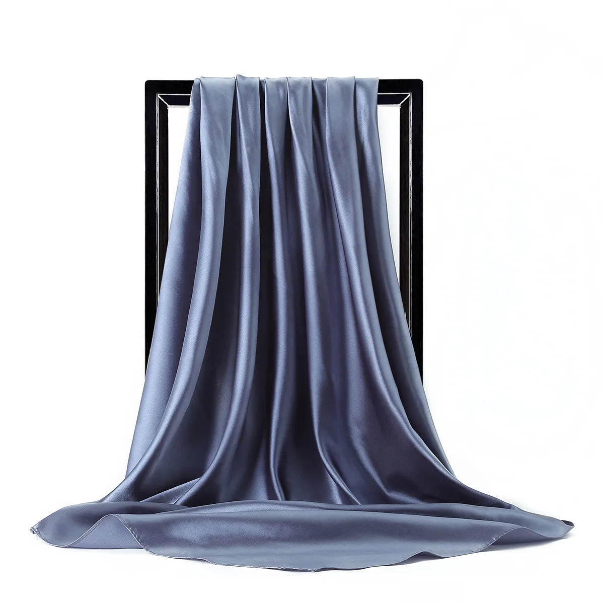 Solid Square Scarf with Smooth Satin Style Finish