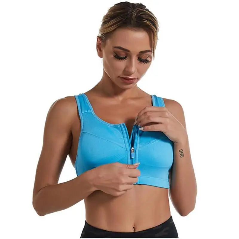 Women's Front Zip Sports Bra