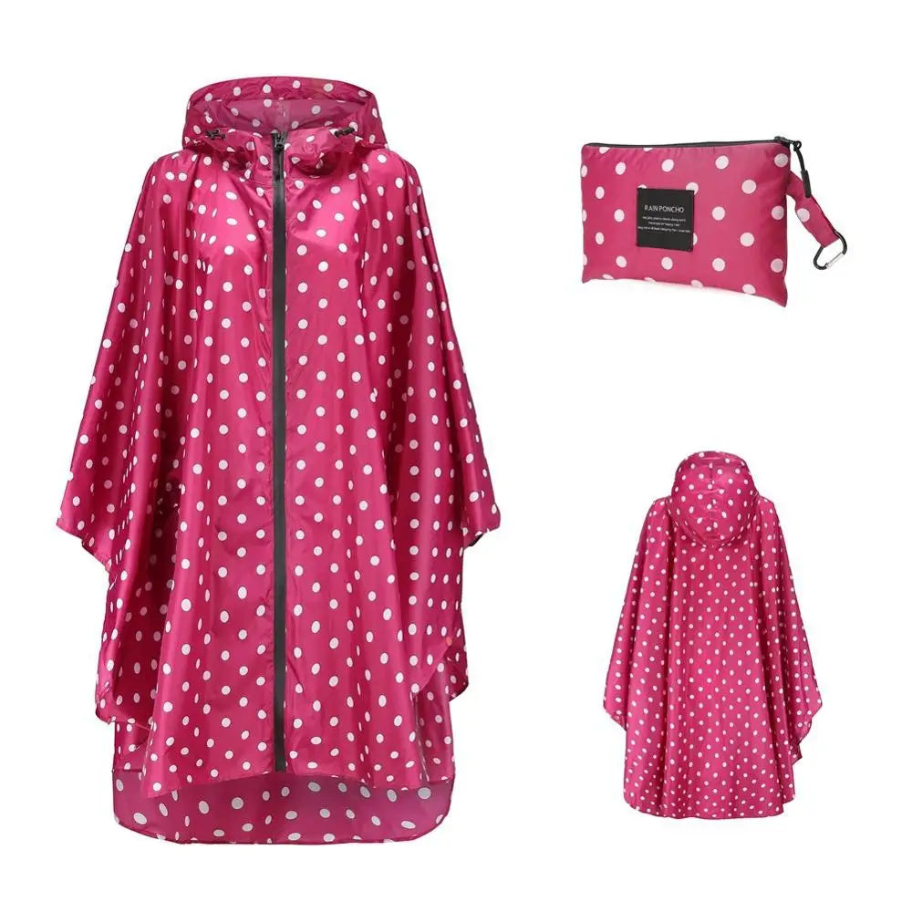 Hooded Printed Poncho for Layering over Tops and Dresses
