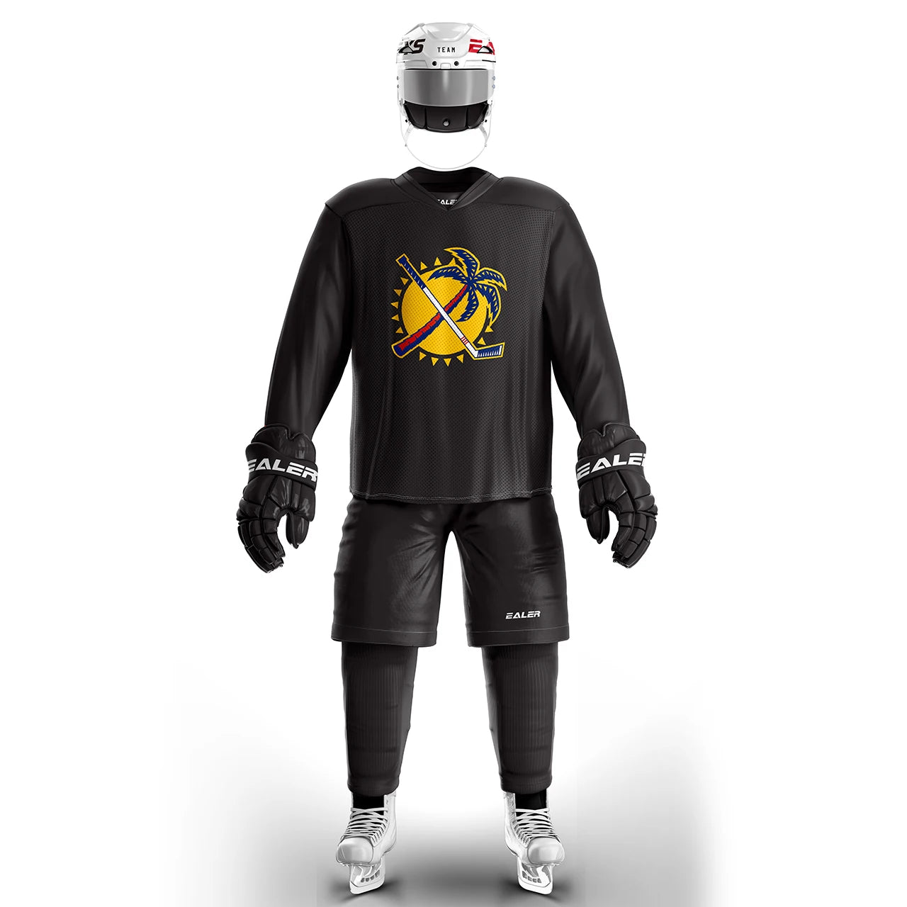 H80 series high-quality light and thin breathable black personalized ice hockey practice jersey & large street shirt-all sizes