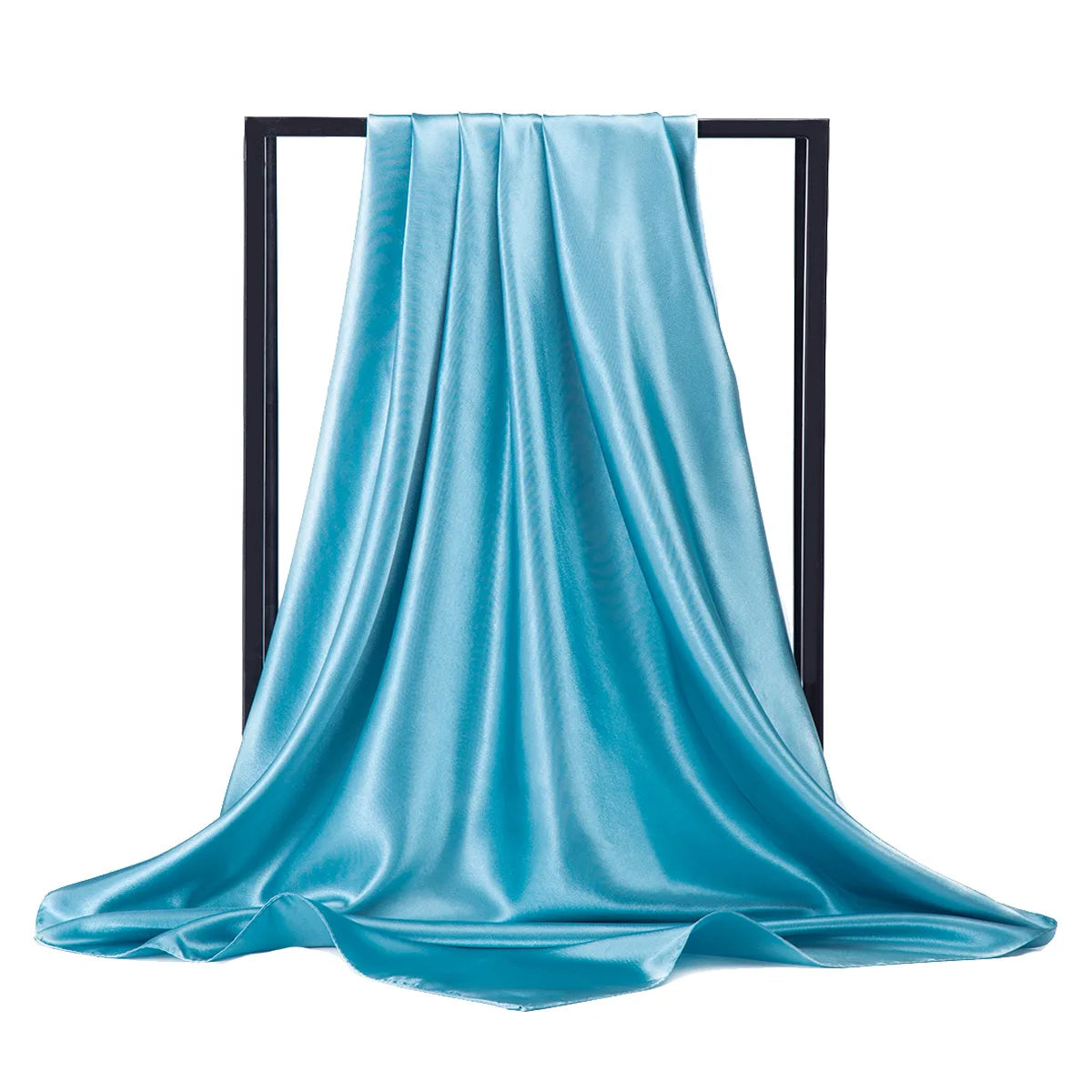 Solid Square Scarf with Smooth Satin Style Finish