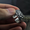 999 Silver Lotus Ring Vintage Amulet Buddha Lotus Baltic Buddhist Scriptures Opening Ring For Men Women Silver Jewelry Gift