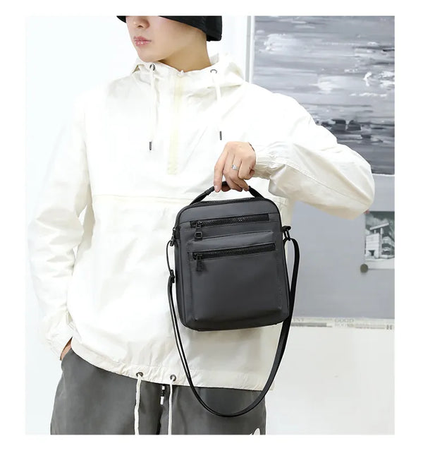 Man Classic Messenger Bag Men's Multifunction Shoulder Sling Pack Nylon Business Crossbody Flap Male Simple Handbags