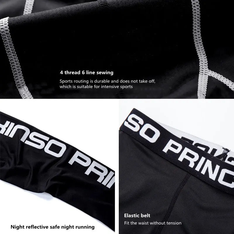 Men's Fitted Training Leggings for Gym and Running