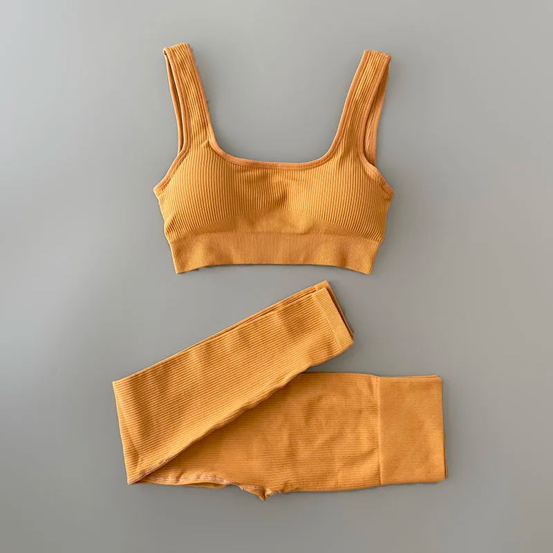 Women's Bra And Variable Bottoms Yoga Set For Workout Outfits