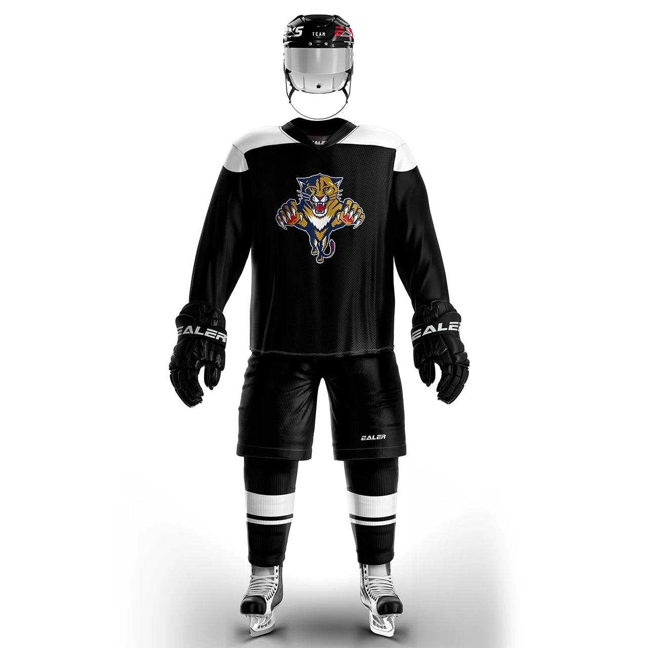 Panther Graphic Long Sleeve Jersey For Sports Outfits