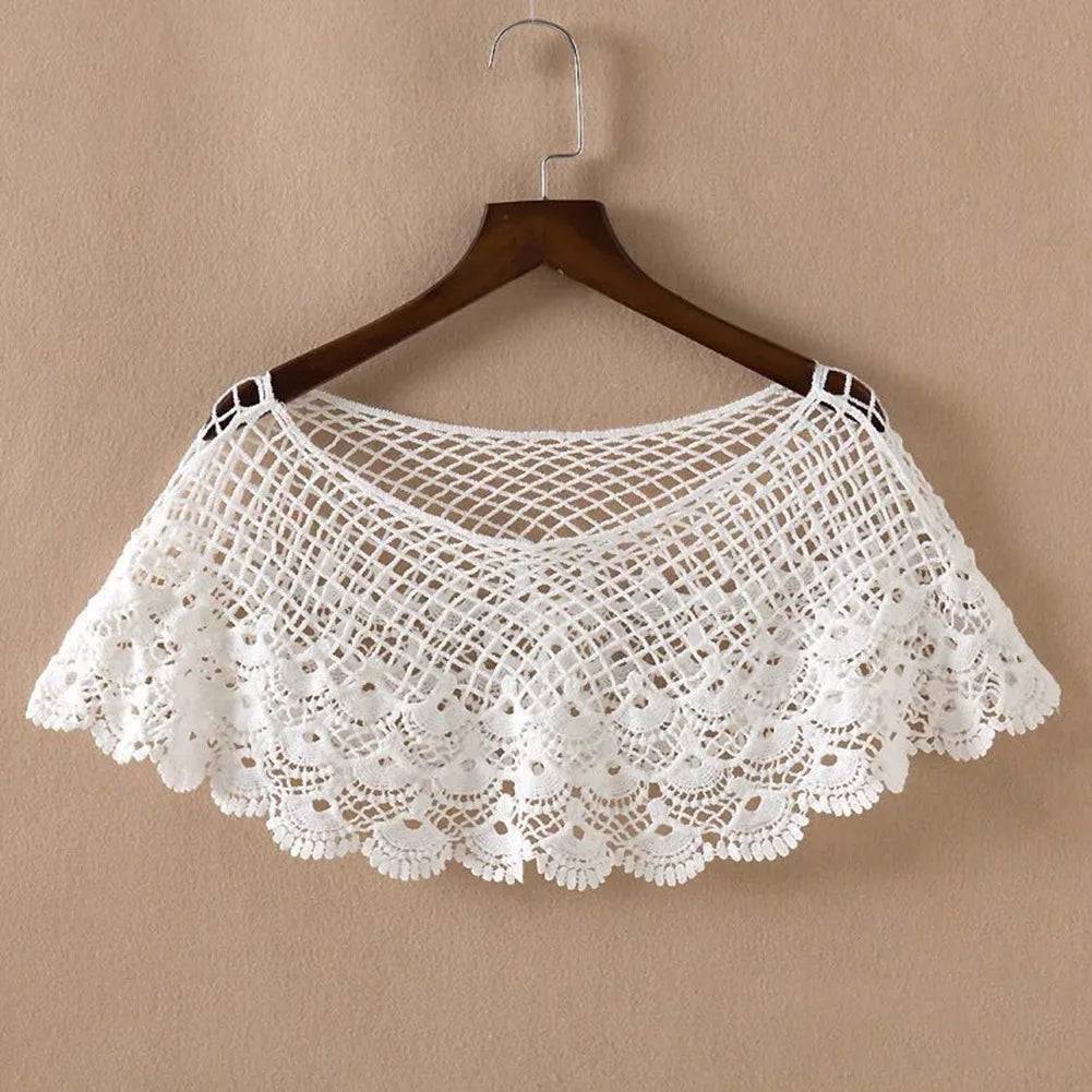 Crochet Lace Capelet for Layering over Dresses and Tops
