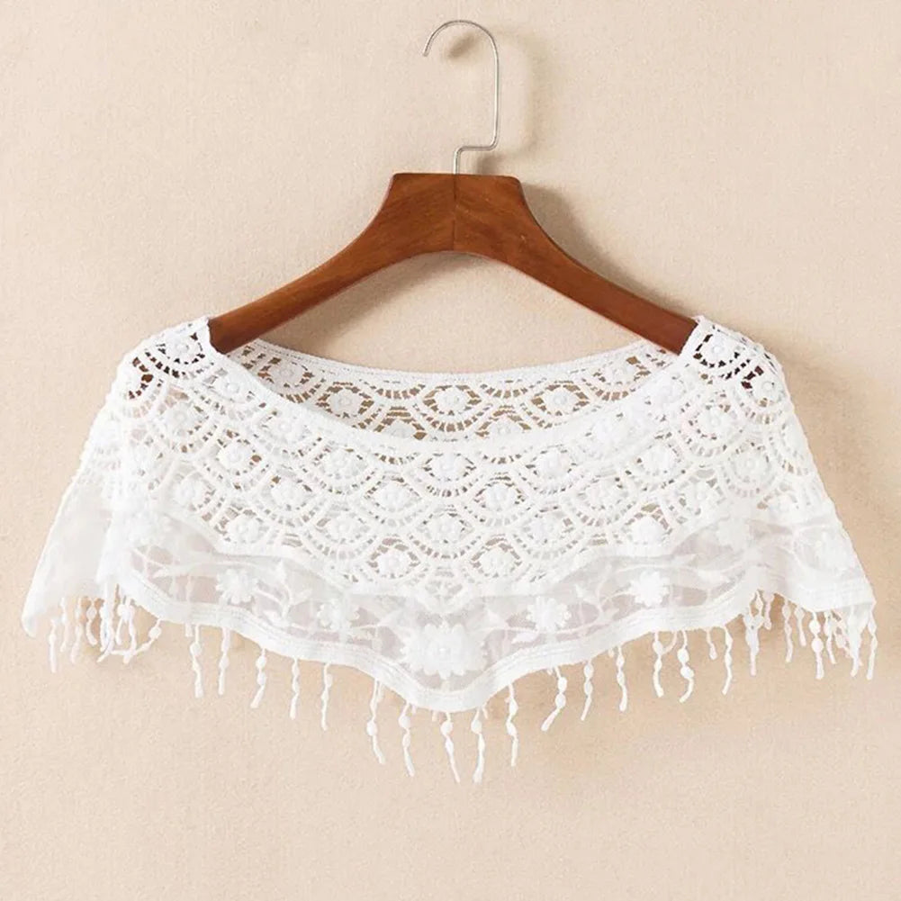 Crochet Lace Capelet for Layering over Dresses and Tops