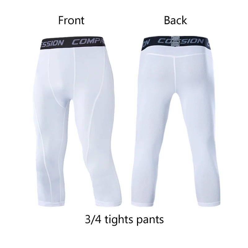 Men's Fitted Training Leggings for Gym and Running