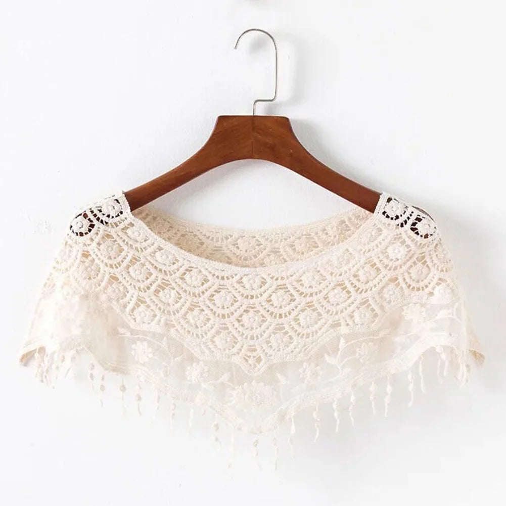 Crochet Lace Capelet for Layering over Dresses and Tops