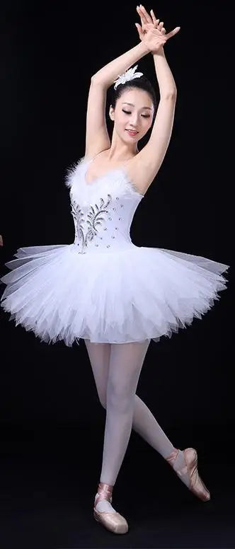 Pancake Ballet Tutu Costume with Decorated Bodice and Multiple Style Options