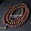Tibetan Buddhist Mala 108 Big Oiled Rudraksha Bodhi Beads Mala 16-18mm for Man BRO575
