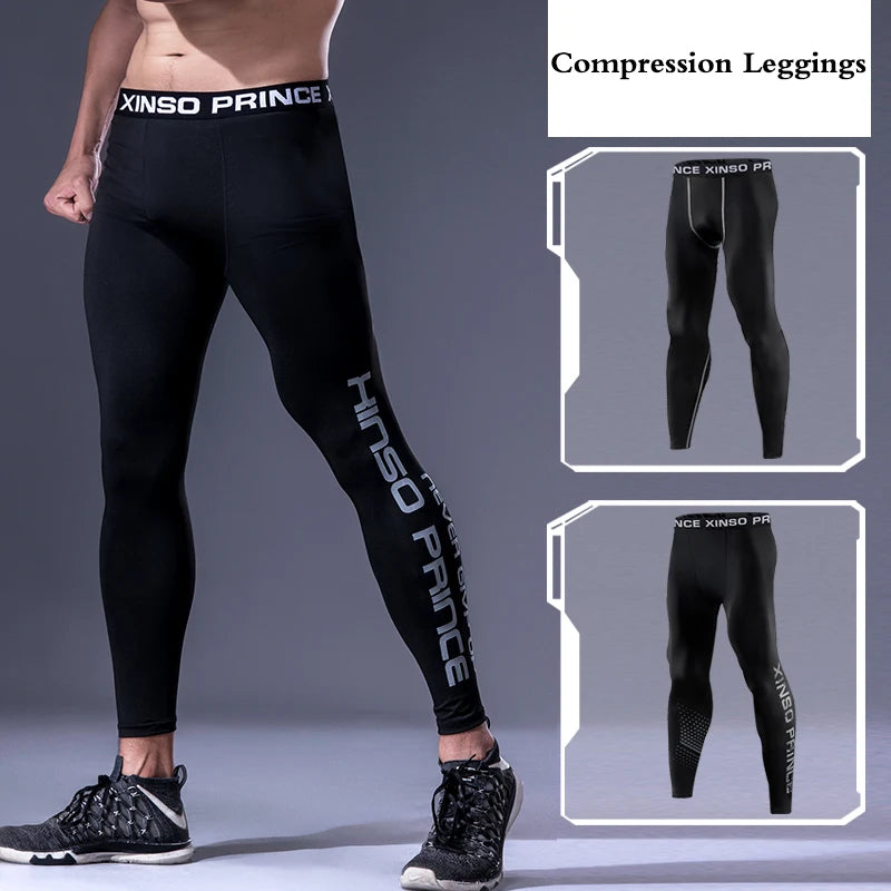 Men's Fitted Training Leggings for Gym and Running