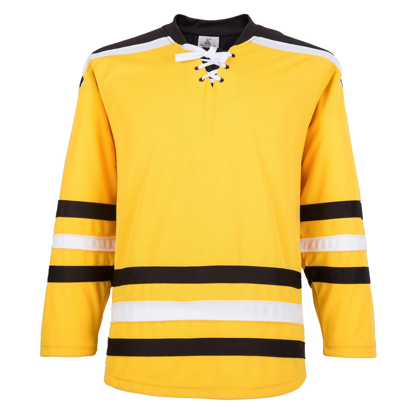 Blank Long Sleeve Ice Hockey Practice Jersey with Contrast Stripes