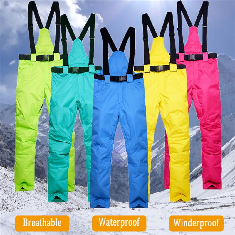 Full Length Suspender Ski and Snowboard Winter Bib Pants