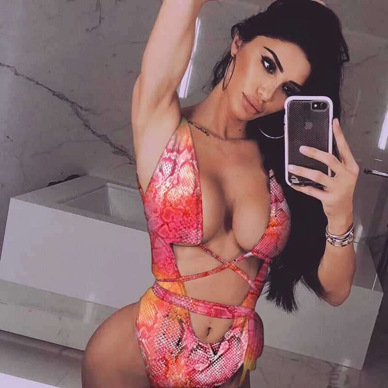 Women's Cutout Strappy Swimwear with One and Two Piece Styles