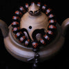 high quality Natural Lightning Peach Wood Buddha beads hand carved Tibetan Buddhist male Meditation Men wrist wooden bracelet