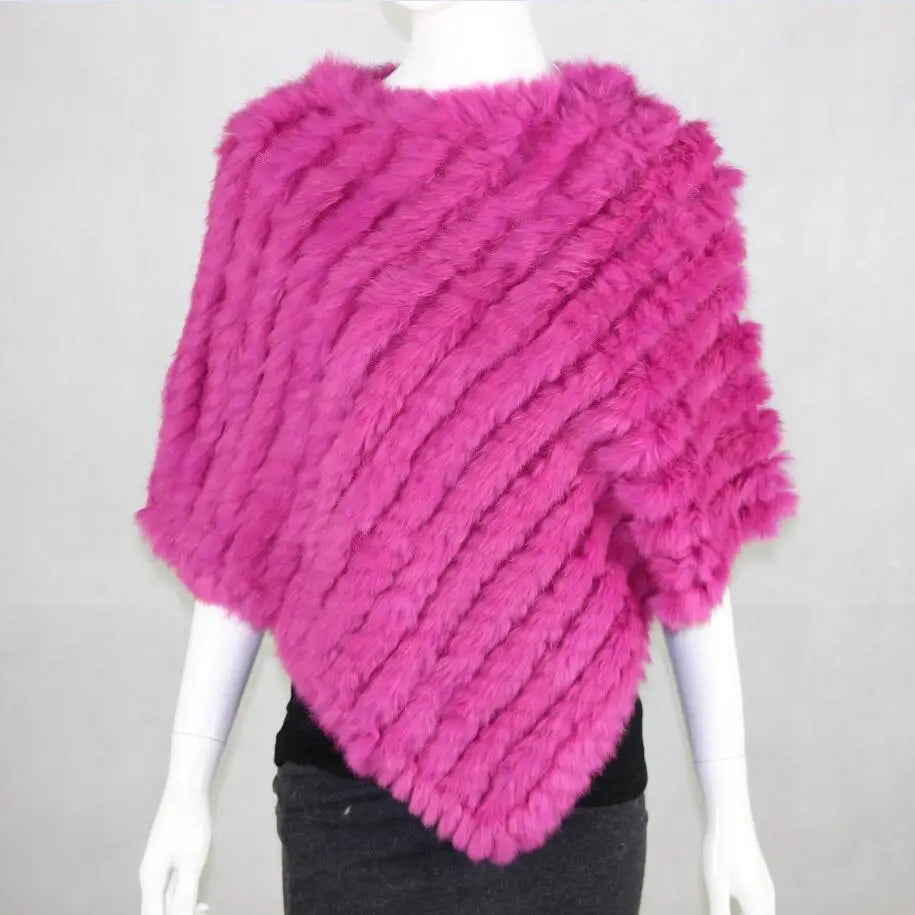 Textured Pointed Hem Poncho for Layering over Outfits