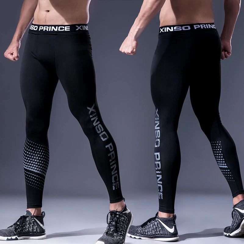 Men's Fitted Training Leggings for Gym and Running