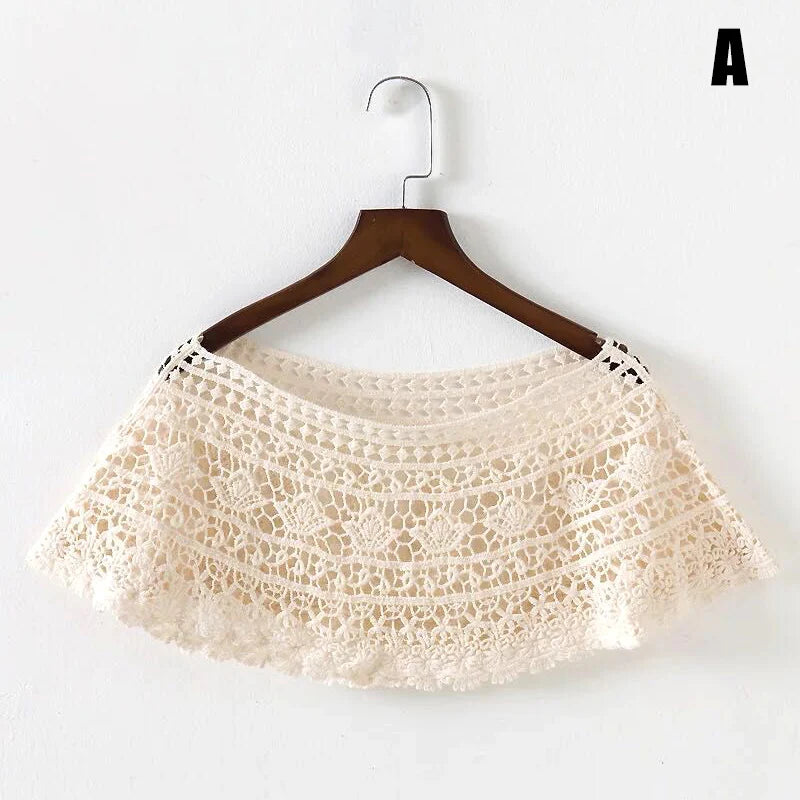Crochet Lace Capelet for Layering over Dresses and Tops