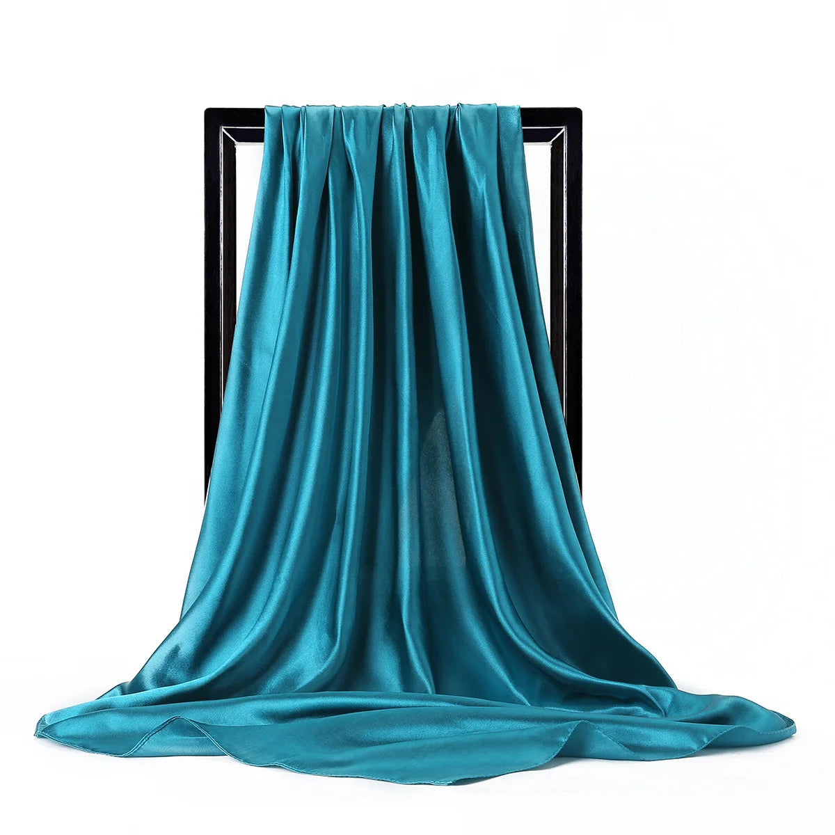 Solid Square Scarf with Smooth Satin Style Finish