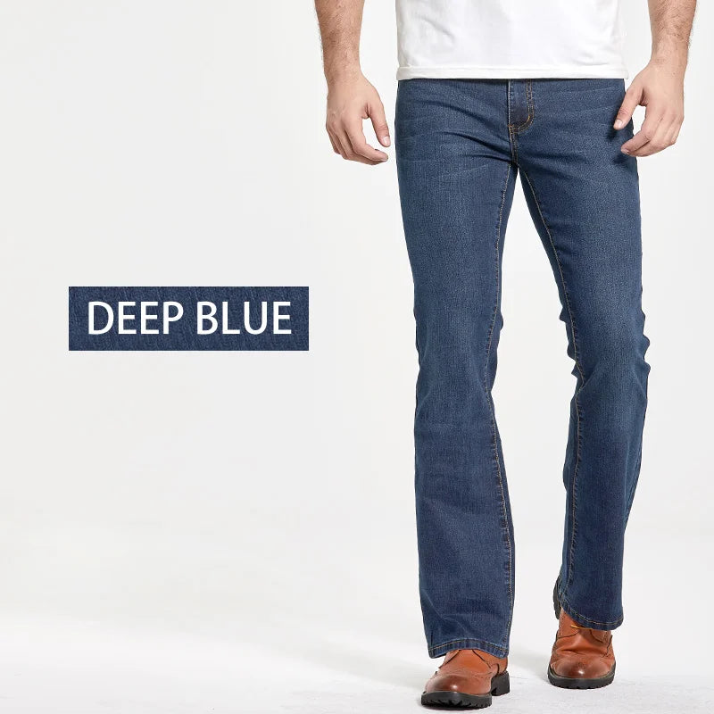 Men's Flared Denim Jeans for Casual Everyday Wear
