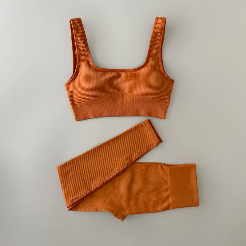 Women's Bra And Variable Bottoms Yoga Set For Workout Outfits