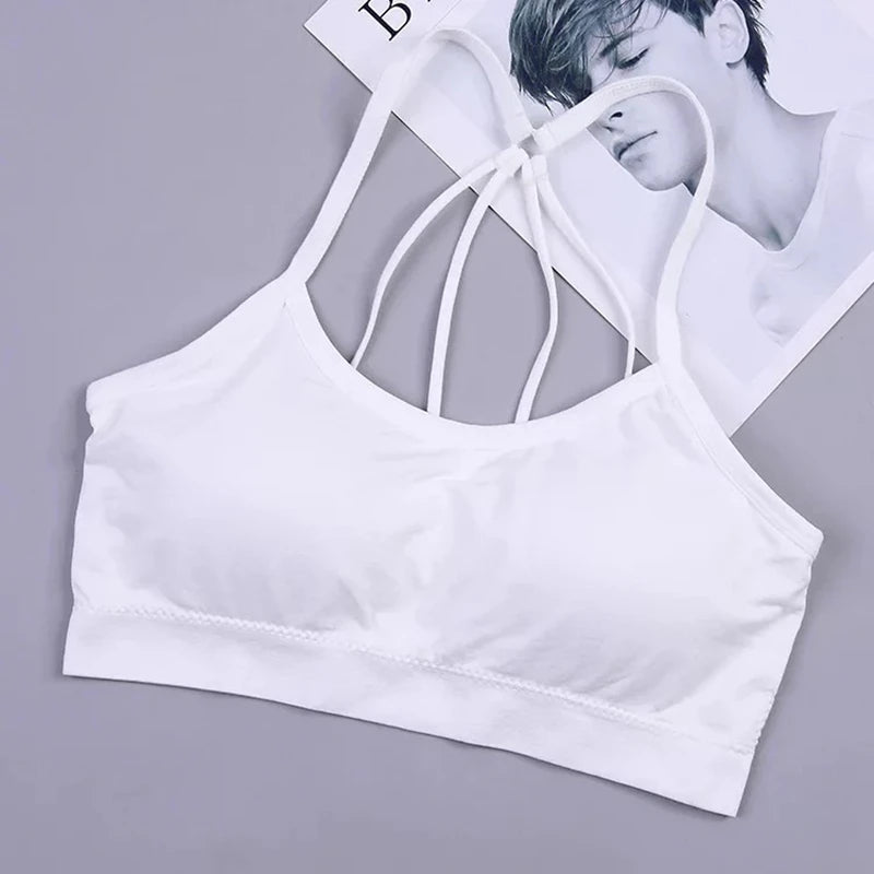 Women's Multi Strap Sports Bra with Letter Strap Options