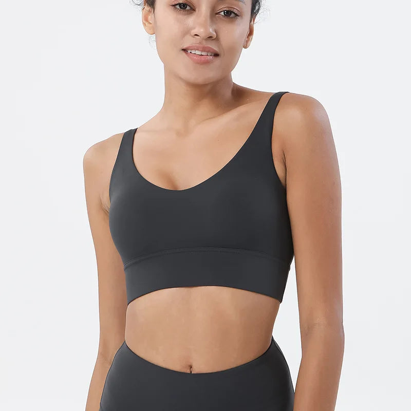 Women's Scoop Neck Racerback Sports Bra