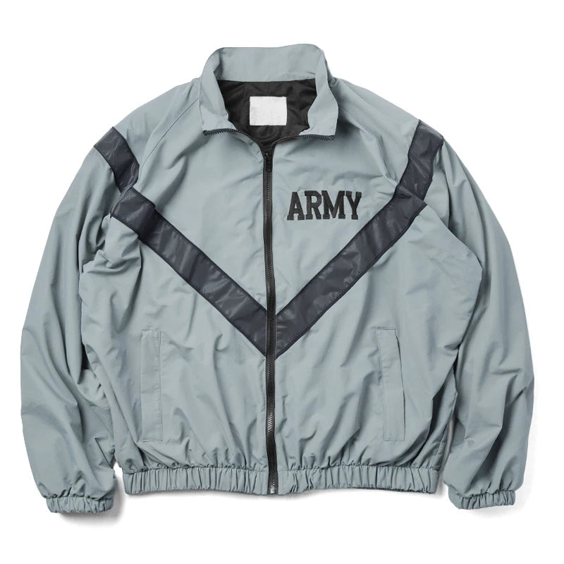 US Army Reflective Windbreaker Training Sports Jacket Water Resistant PT Jacket Msn