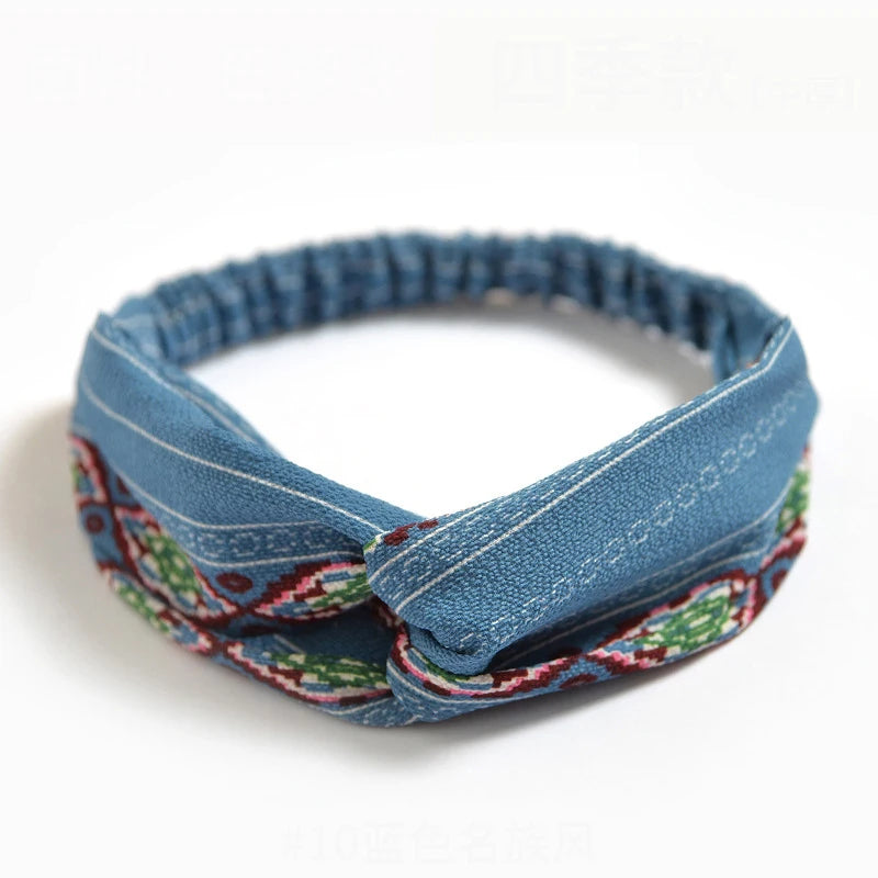 Floral Print Twist Front Elastic Headband for Everyday Hair Styling