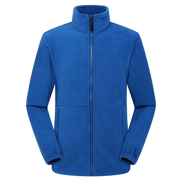 Long Sleeve Full Zip Fleece Outdoor Jacket with Pockets