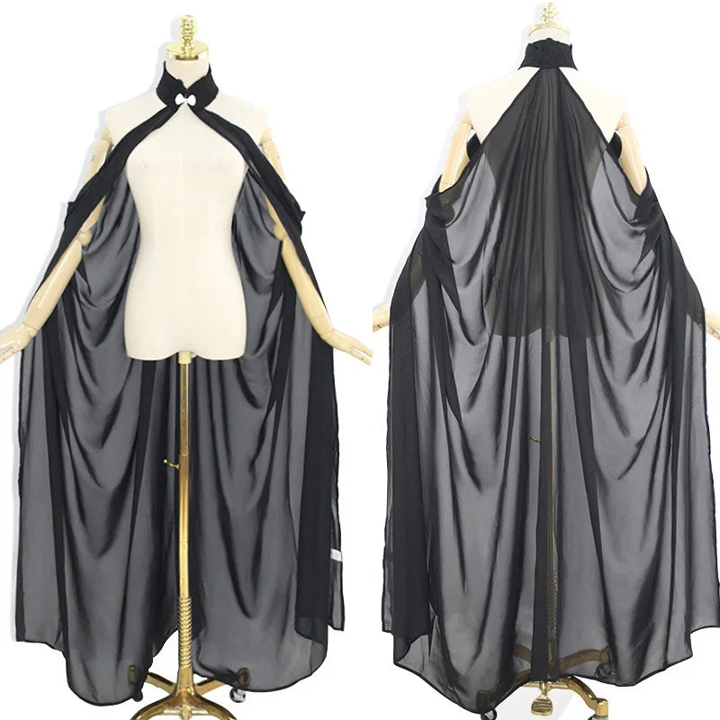 Long Hooded Velvet Cape for Layering over Outfits
