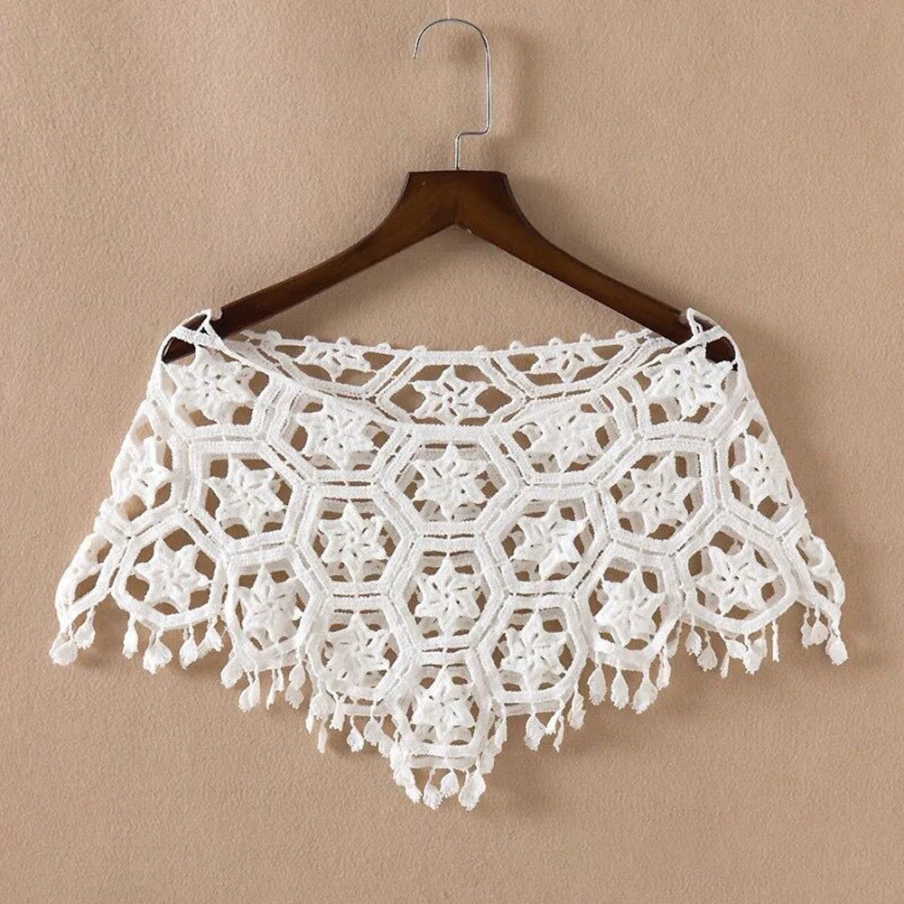 Crochet Lace Capelet for Layering over Dresses and Tops