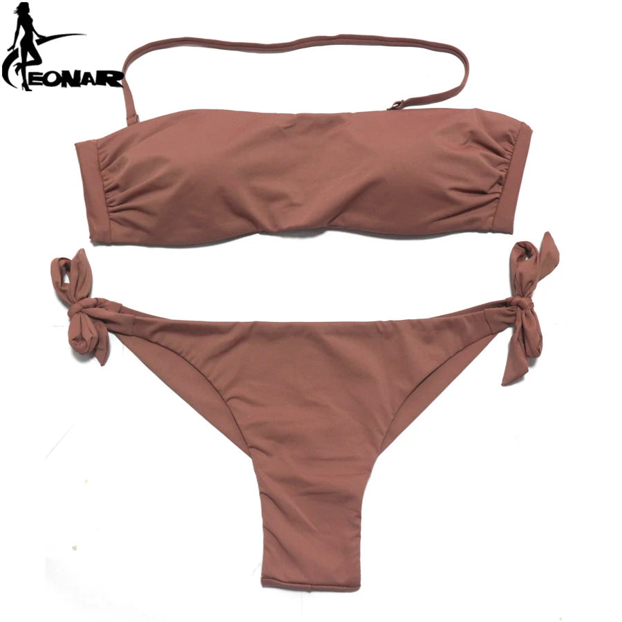 Solid Color Brazilian Bikini